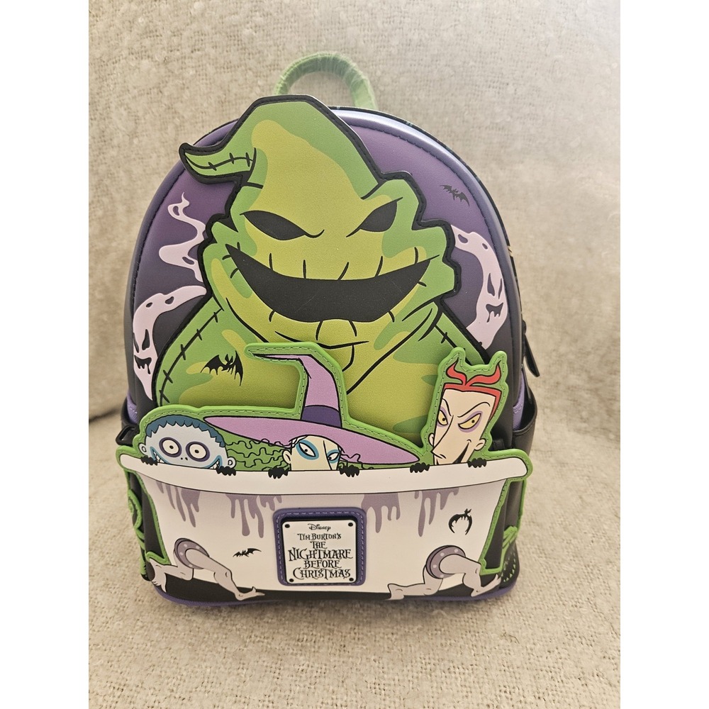 GRAIL Loungefly Oogie Boogie Lock Shock & Barrel Light Up/GID Mini Backpack NEW
